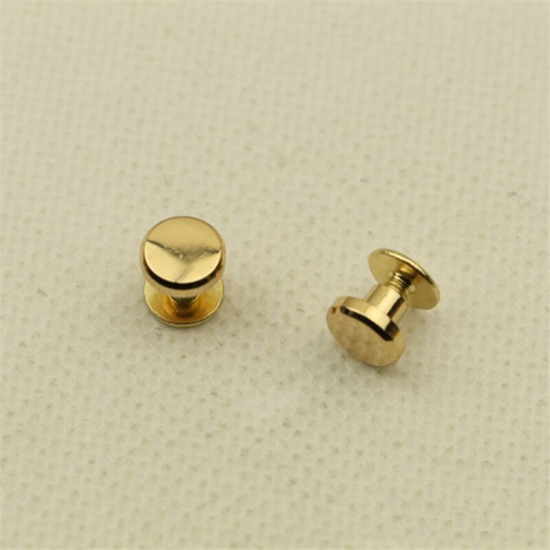 Xunzhe 20 set 10*5.5mm metallsäkra skruvnaglar nitar dubbelt platt huvud sladd / rem nit bagage fotoalbum bult