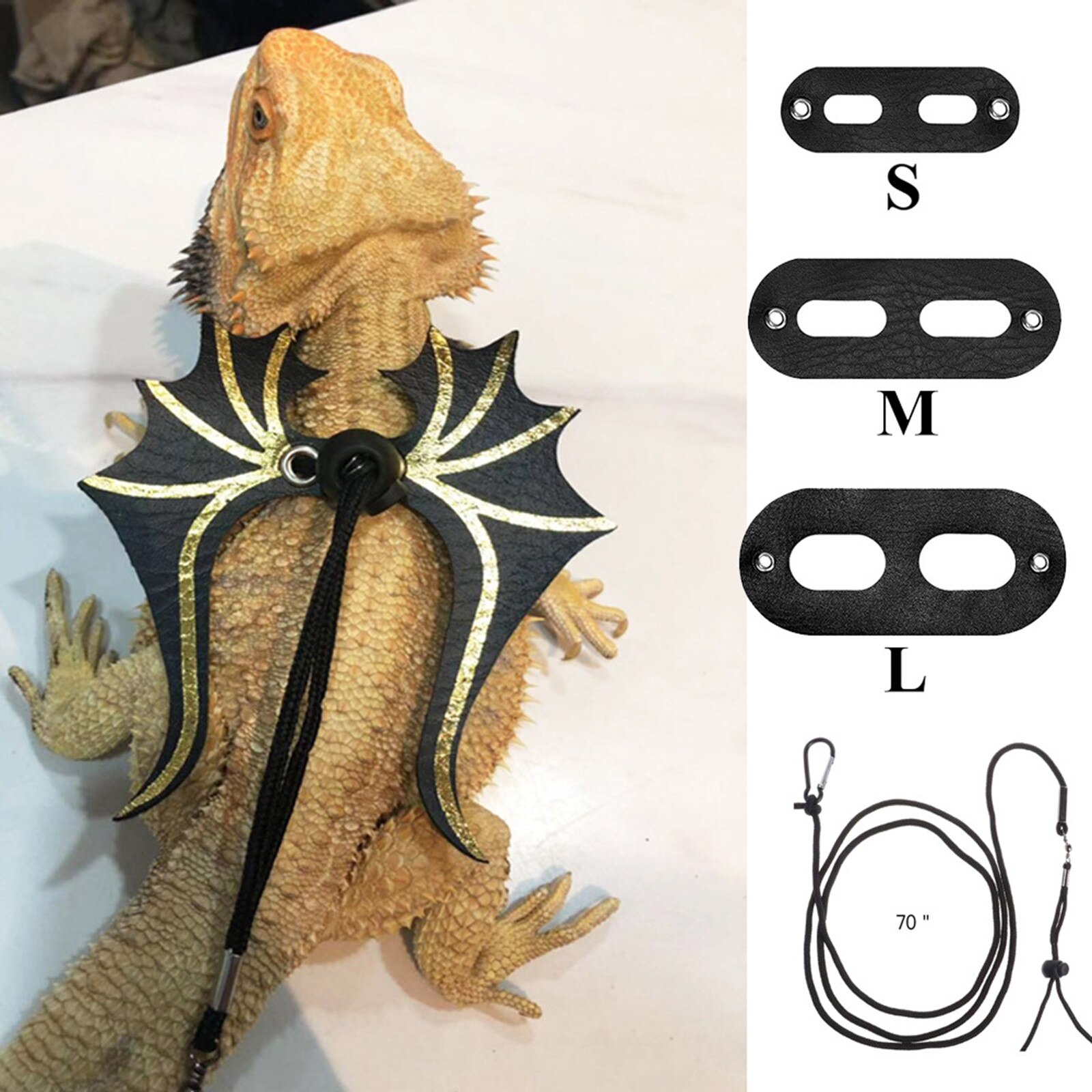 4pcs Reptile Lizard Bearded Dragon And Leash Adjustable Strap Dragon Harness And Leash Adjustable Strap Leashes Leash