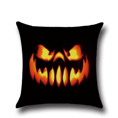Halloween pudebetræk horror sofa betræk print græskar lys djævel smiley serie boligindretning pude pude pudebetræk  pp55: Farve 3