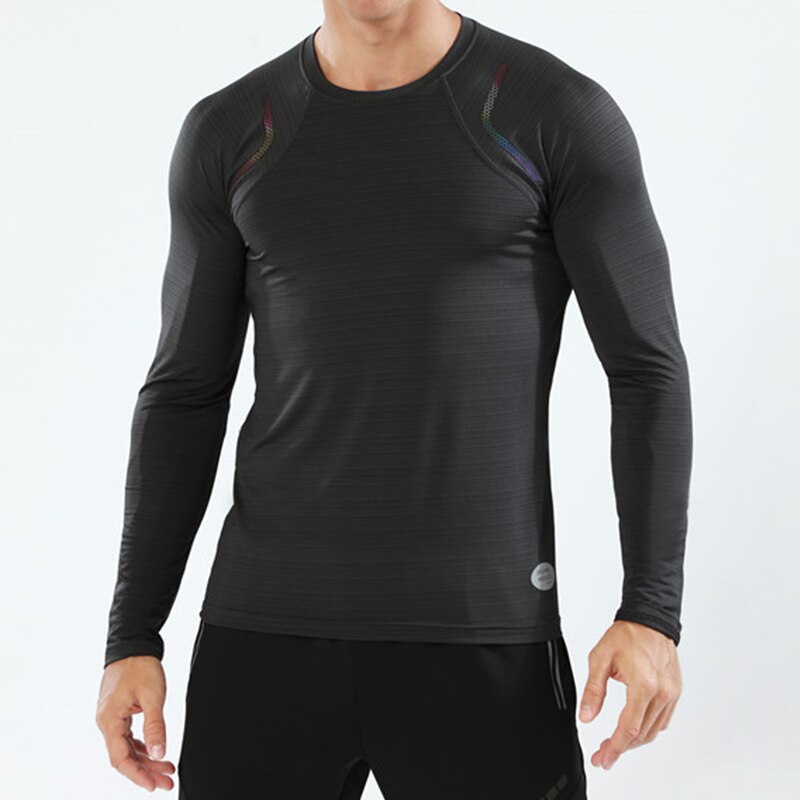 Koszulka sportowa męska oddychająca szybkoschnąca bluza z długim rękawem na siłownię odzież sportowa odzież robić biegania elastyczna: M / Lxsy 08h