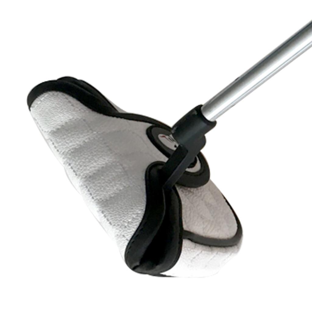 Lightweight Golf Mallet Putter Head Cover Headcover Magnetic Closure White Golf Accessories