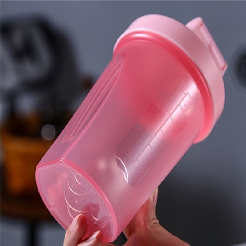 Sport shaker flaske 400ml valleproteinpulver blandingsflaske sport fitness fitness shaker udendørs bærbar drikkedunk i plast