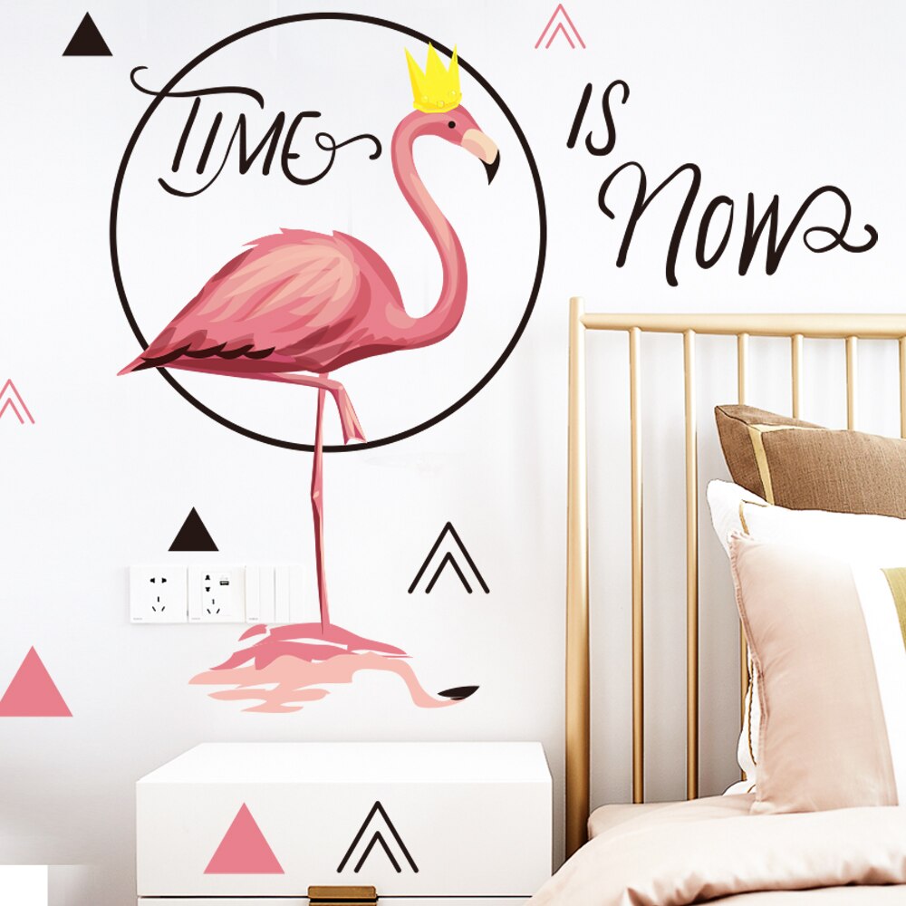Flamingo seinäsisustus huoneen sisustustyyli vauvan seinätarrat lastenhuoneeseen kodin sisustukseen olohuone  qt721