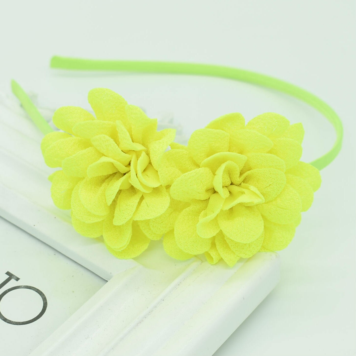 popular Children's Two flower headband headdress girls multicolor hair accessories flower hair band Female pop: V1