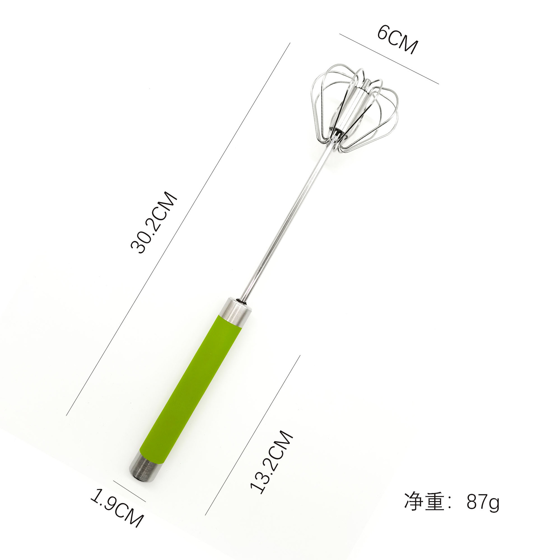 Semi Automatic Egg Beater 304 Stainless Steel Egg Whisk Manual Hand Mixer Self Turning Egg Stirrer Kitchen Accessories Egg Tools: Type2 medium