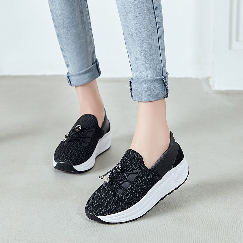 Autumn Shake Toning Shoes Women Platform Shoes Mujer Body Shaping Fitness Shoes Slimming Swing Sneakers for Female