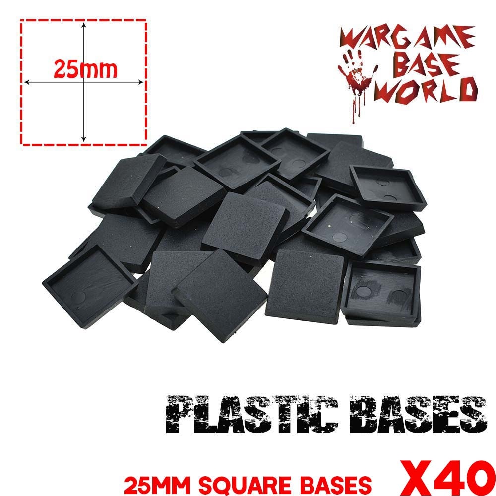 40x25mm bases voor wargames Plastic Vierkante bases