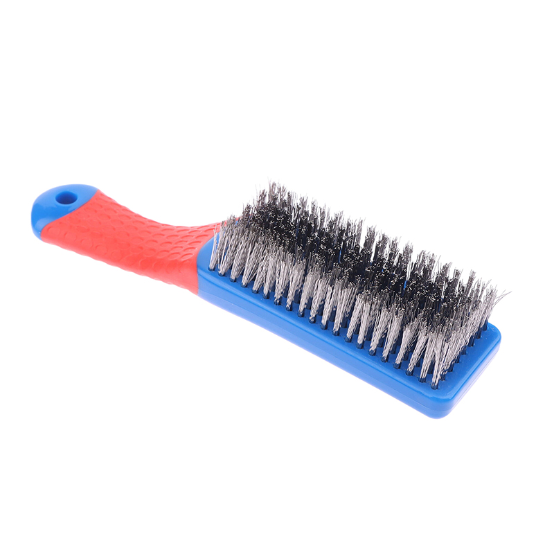 Brosse métallique robuste en acier inoxydable avec poignée en plastique confortable – Parfaite pour enlever la rouille, le soudage des scories, la saleté et la peinture.