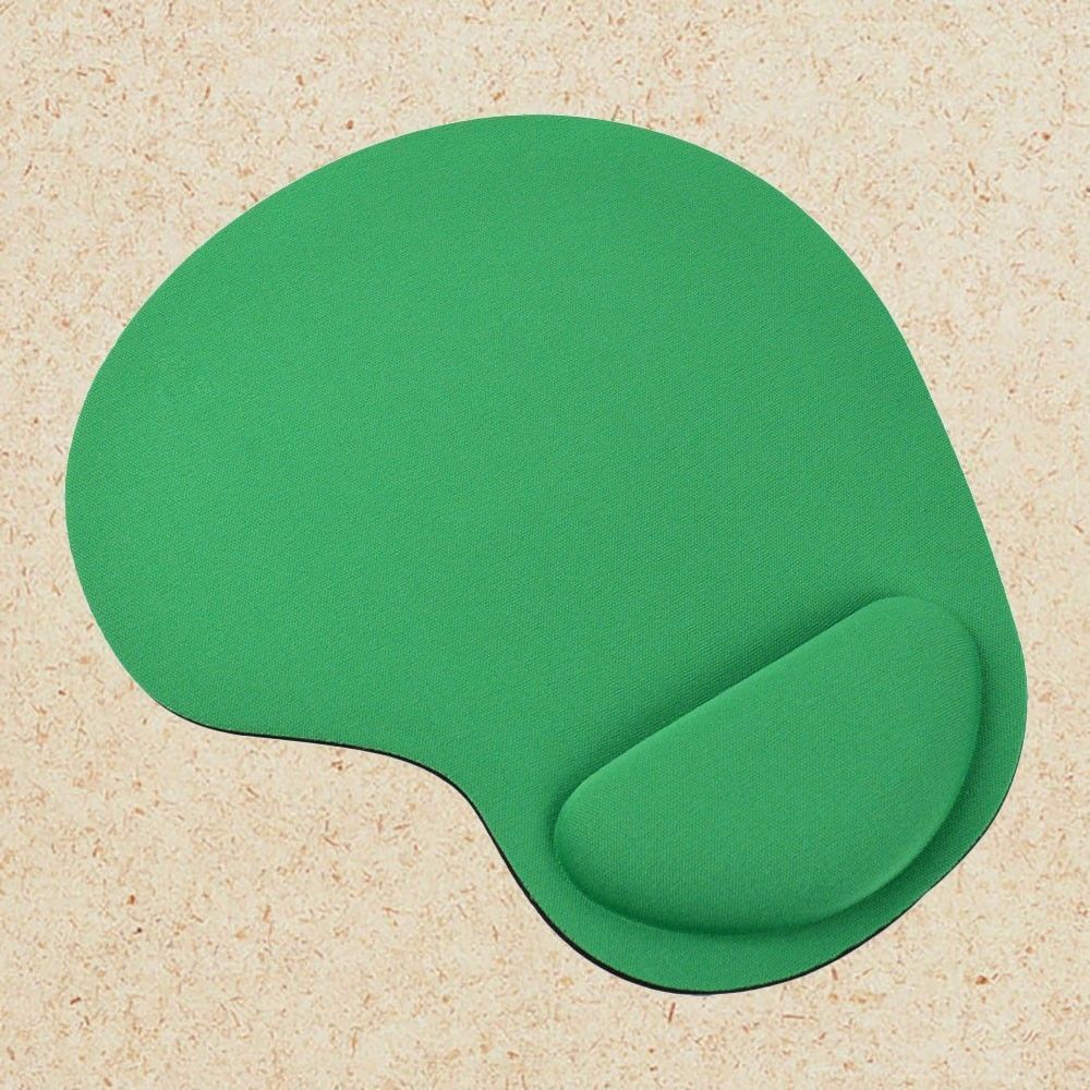 2Pcs Professionelle Handgelenk Schützen Verdicken Maus Pad Mit Handgelenk Unterstützung Comfort Mouse Pad Matte Mäuse Für PC Spiel Computer einfarbig: Grün