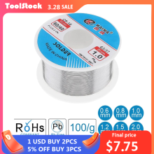 Alambre de soldadura kaina 0,5/0,6/0,8/1/1.2/1.5/2.0mm alambre de soldadura 100g 60/40 FLUX 2.0% estaño para soldadura sin plomo para aluminio