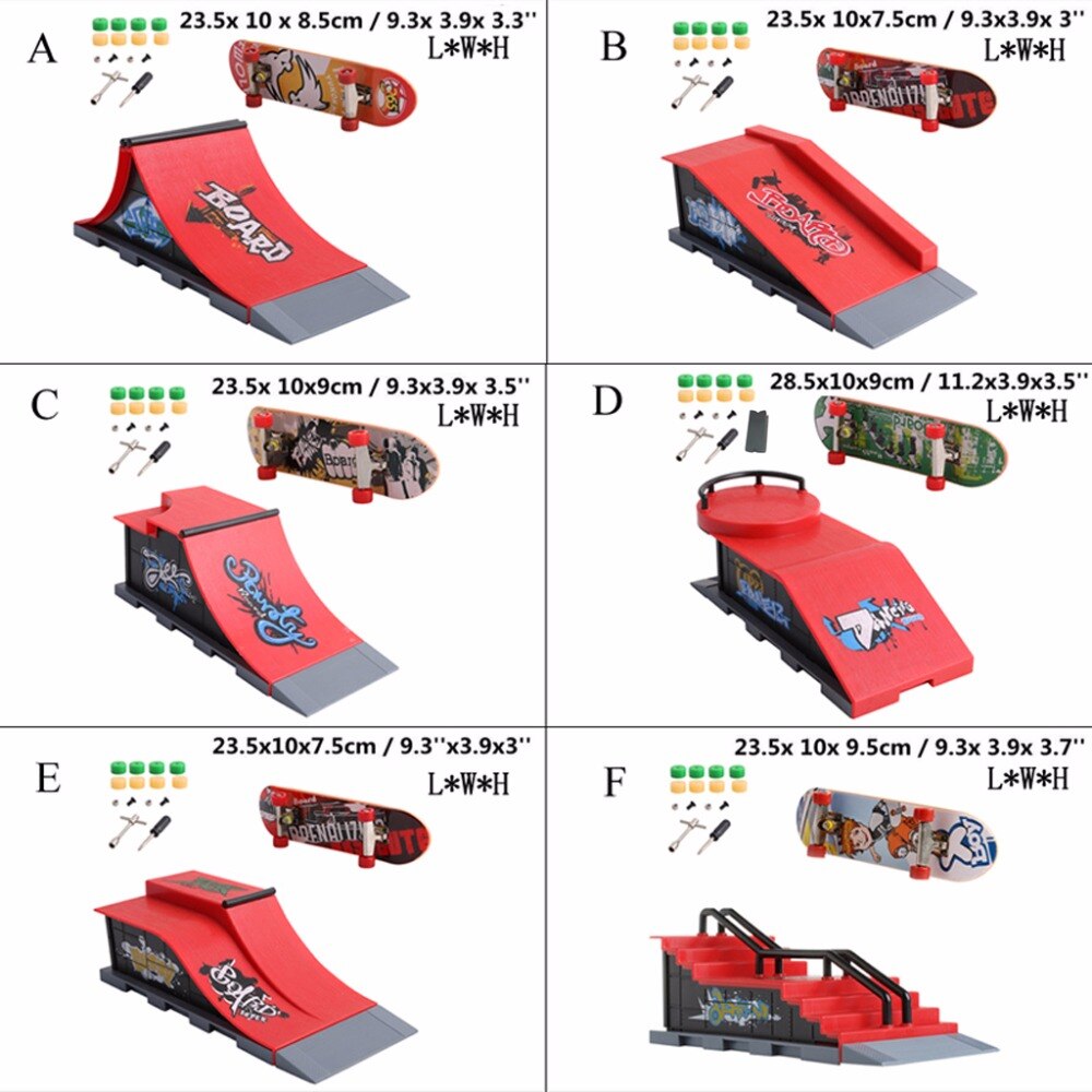 Skate Park Ramp Parts Fingerboard Finger Board Boys Games Ultimate Parks A-E