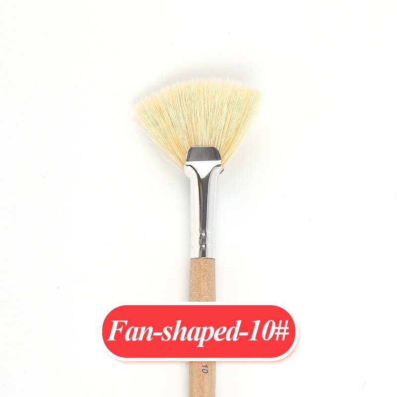 Skyists 2-20 # Waaiervormige Kwast Kwast Tekening Wit Varken Haren Professionele Olie Acryl Schilderen Borstel set Schilderen: 10