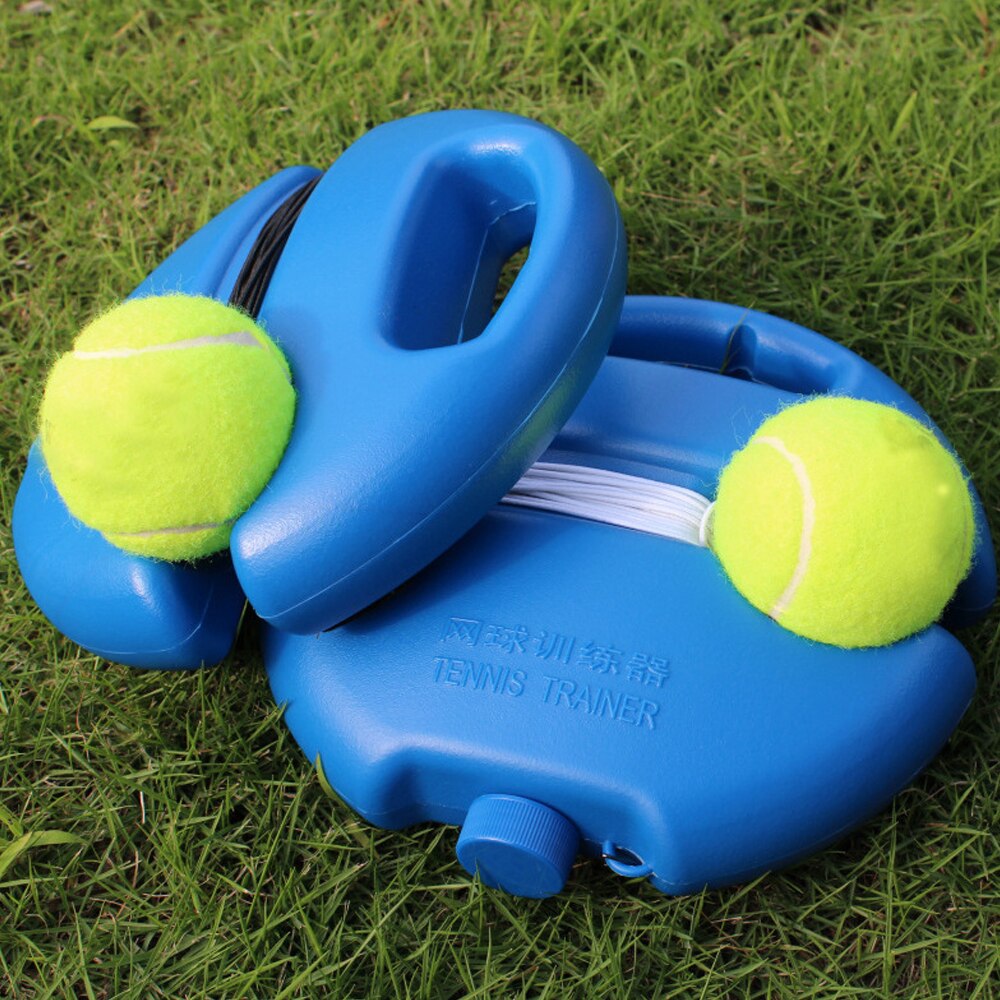 Entrenador de pelota de tenis de una sola persona, pelota azul de auto-Estudio, Ayuda de entrenamiento, herramienta de práctica, suministro con Base de cuerda elástica
