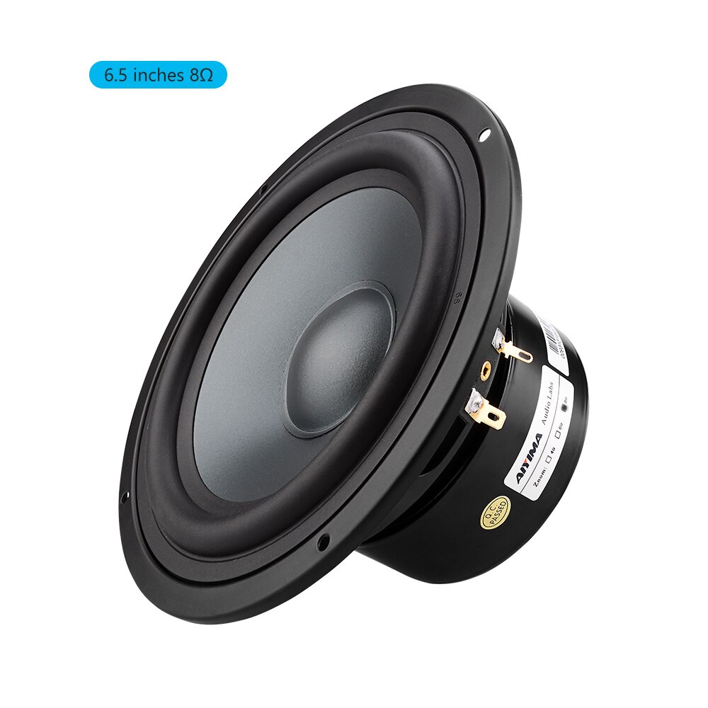 AIYIMA 1 Uds 6,5 pulgadas altavoz Woofer 4 8 Ohm 80W altavoz bajo altavoz columna Home Theater para estantería suelo sonido música DIY: 8 Ohm Speaker