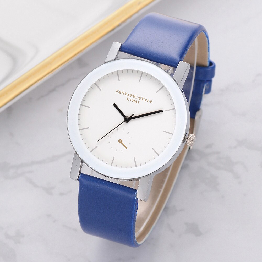 Lvpai geel dameshorloge quartz leren band polshorloge relogio feminino montre femme horloge zegarek damski: D