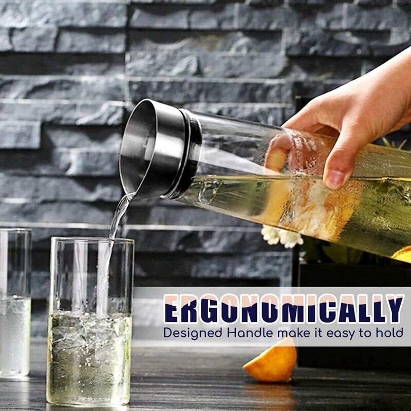 1L Glass Carafe with Lid,Borosilicate Glass Carafe,Juice Pitcher for Homemade Beverage/Ice Tea/Milk/Coffee