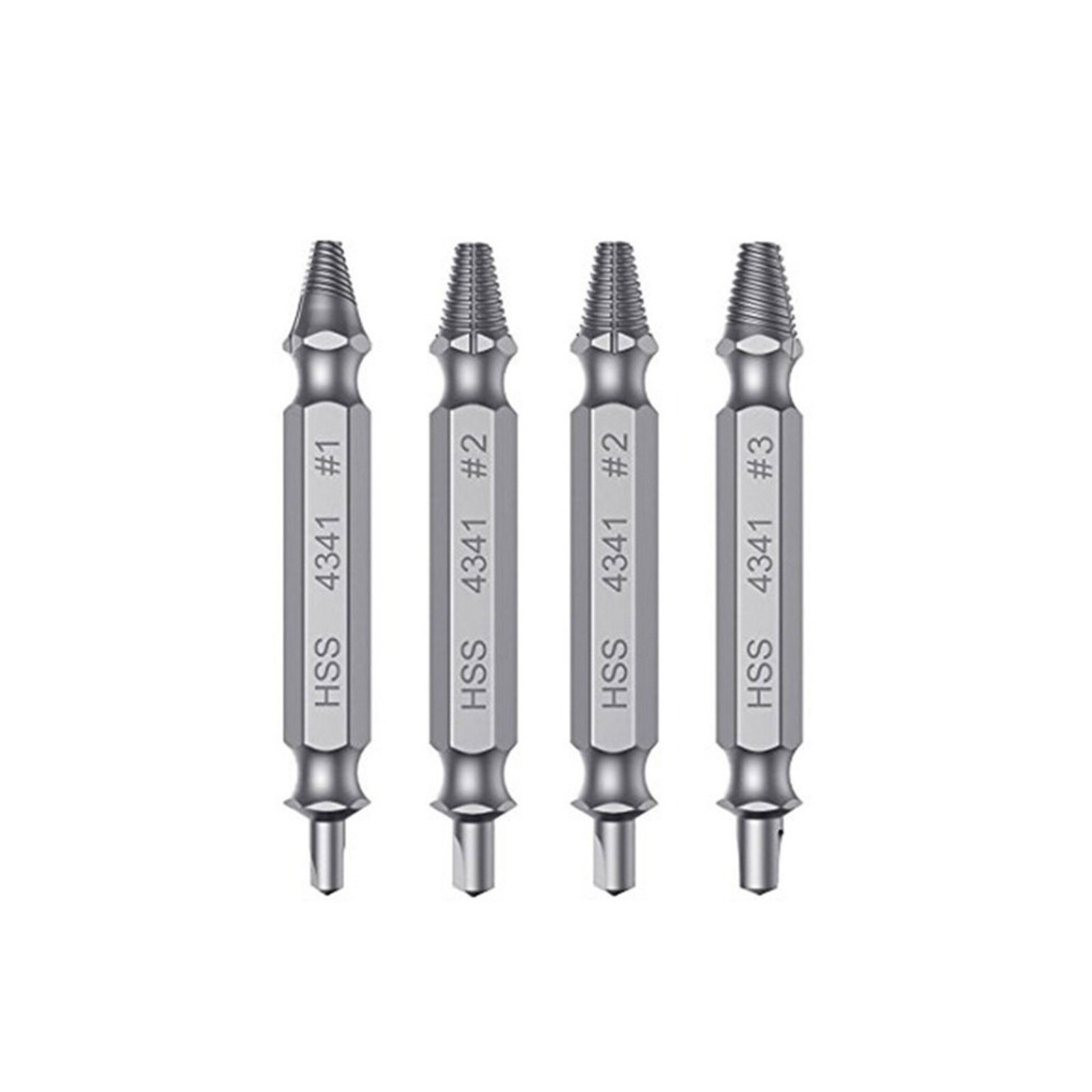 12PCS Durable Easy Out HSS Reverse Thread Tool Screw Extractor Set - Screw Extractor Set And