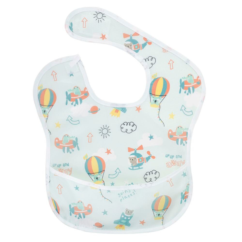 Wasserdicht Baby Lätzchen 100% Polyester TPU Beschichtung Fütterung Lätzchen Waschbar Baby Lätzchen mit Lebensmittel Fänger für Babys