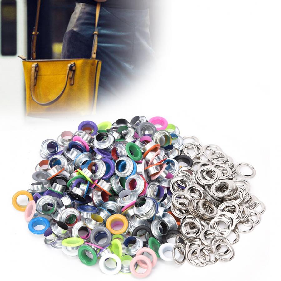 Ojal de Metal de hierro para decoración de ropa, ojal de Metal colorido, bricolaje, bolsa, zapatos, 8mm/10mm con arandela de 200 piezas, 200 Uds.