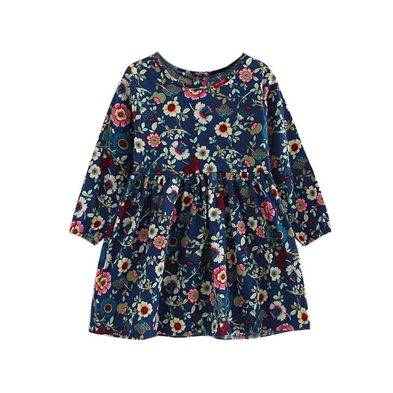 Telotuny kinder Kleidung Kleinkind Baby Mädchen Kleid Langarm Prinzessin Party Festzug Kleider Kinder Kleidung Mädchen Sommer Kleid: Navy / 6T