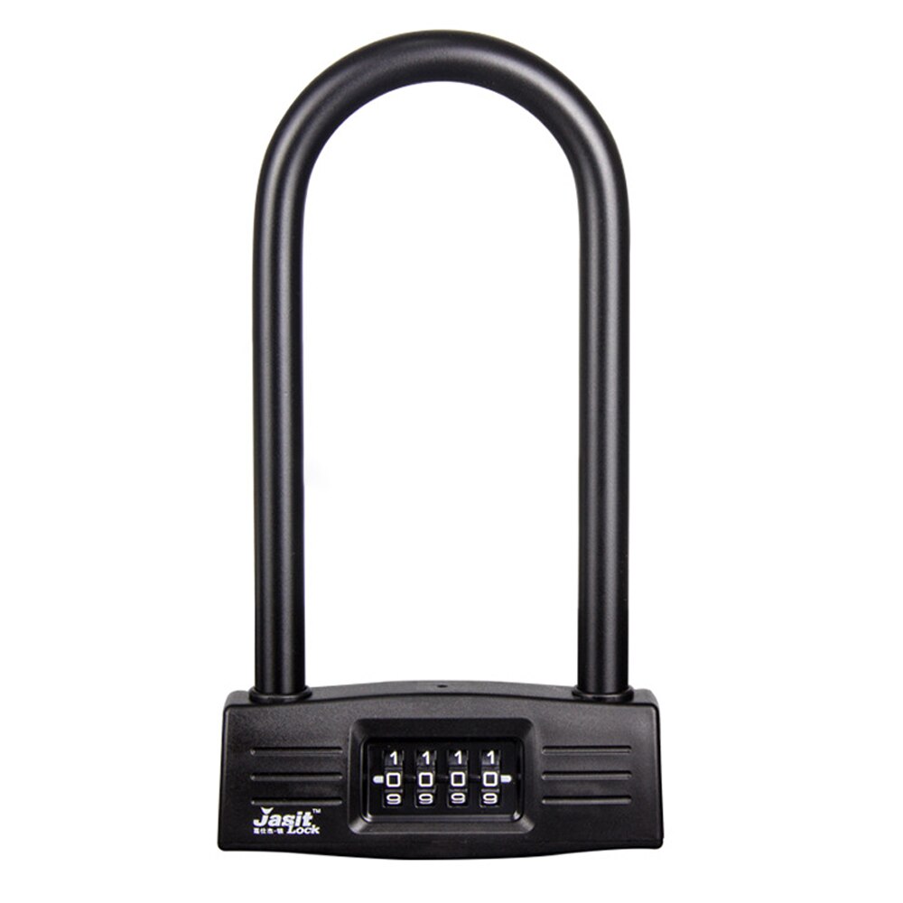 Fietsen u-slot zware anti-diefstal fiets combinatieslot combinatie poortslot voor fiets scooter motorfietsen: Zwart