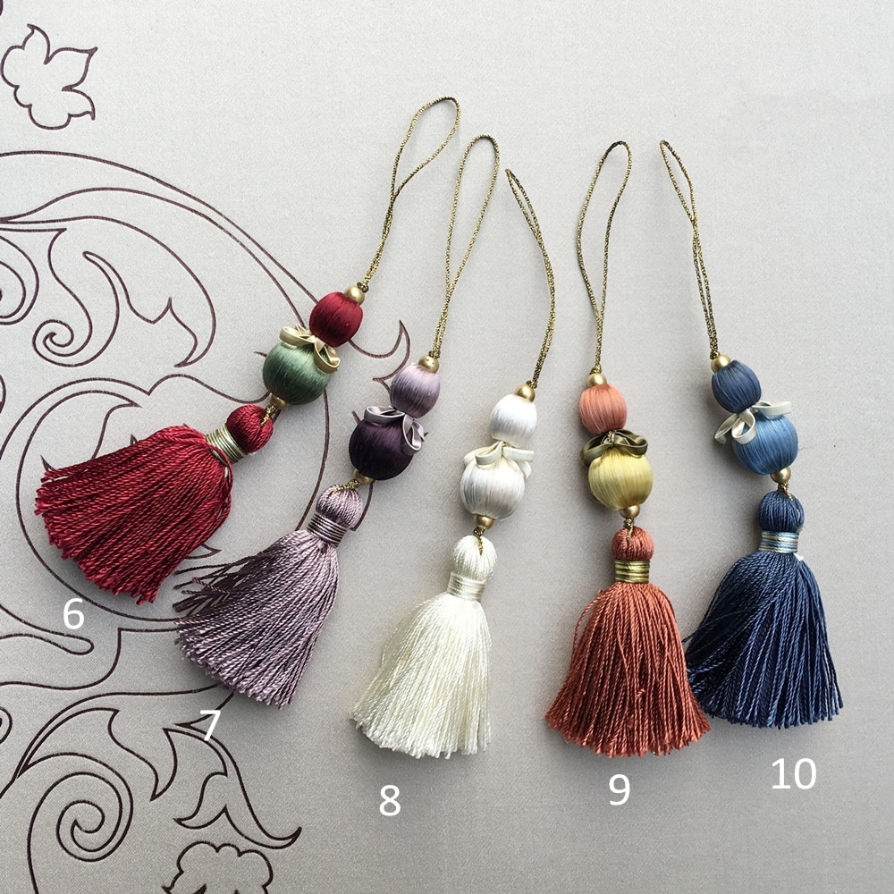 Delicate Kleine Viscose Sleutel Kwastje Druppels voor Hometextile Tafelloper Sofa Cover Volant Tas Decoratieve Accessoires