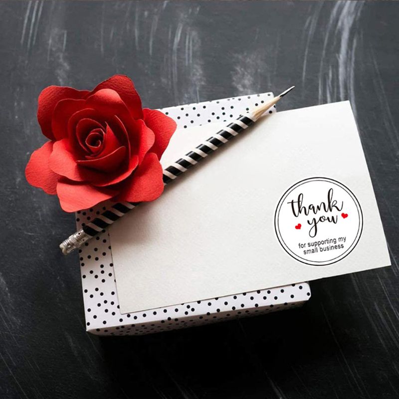 500pcs Thank You for Supporting My Small Business Stickers Seal Label Scrapbook E7CB