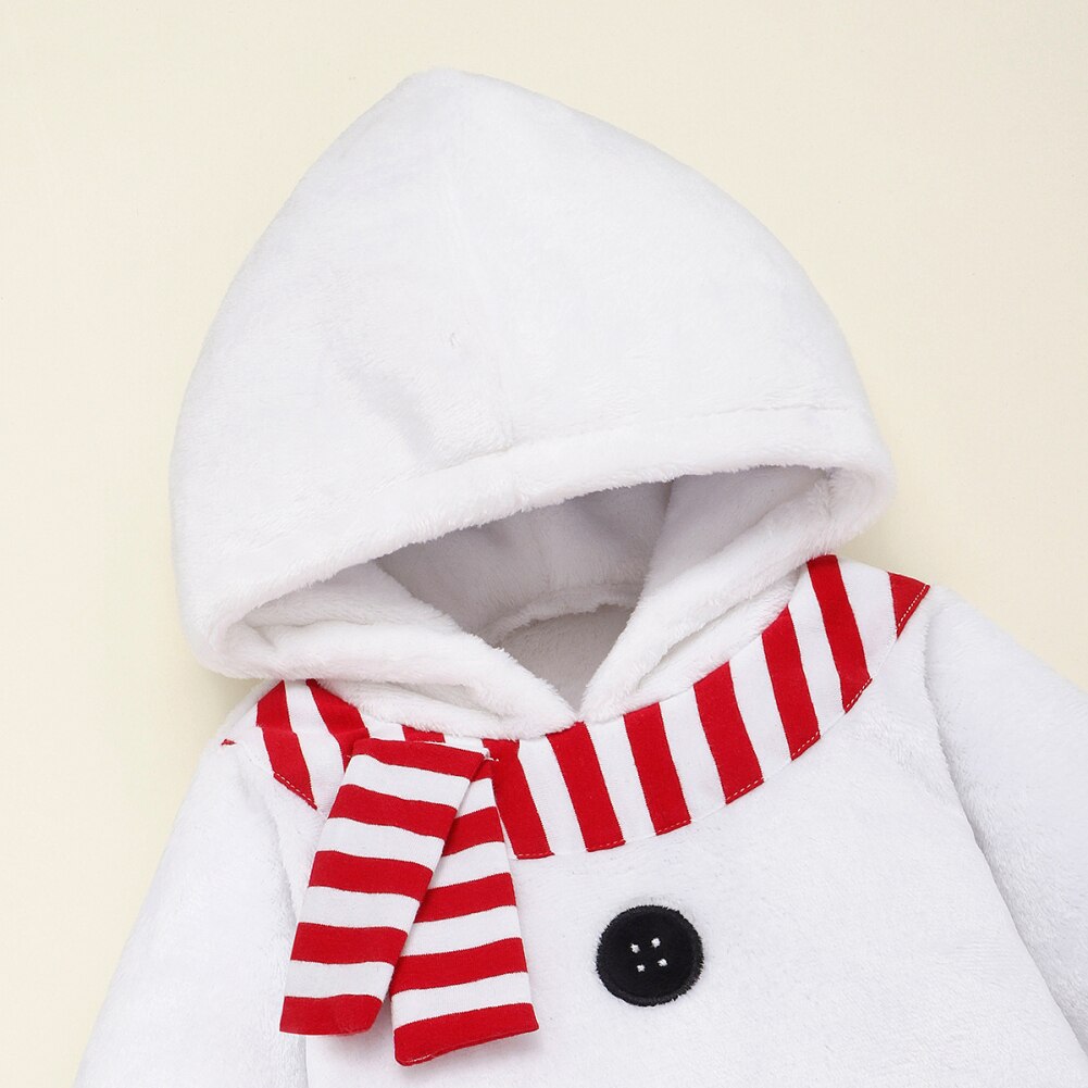 Citgeett Autunno Autunno Del bambino di Natale Della Ragazza del Ragazzo Vestiti di Inverno con Cappuccio in mucchio Pupazzo Di Neve Di Natale Vestito di Natale Abbigliamento