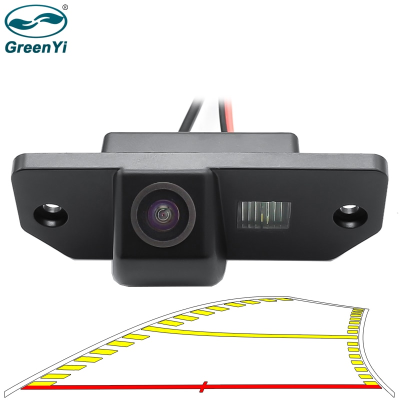 GreenYi Dynamic Trajectory Parking Line Vehicle Rear View Reverse Camera For Ford Focus Mondeo C-Max 2000 Car
