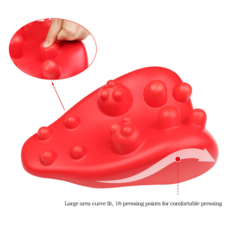 Digitopressione supporto per il collo rilassamento della tensione rilassamento della spalla del collo per massaggio della trazione cervicale cuscino antidolorifico chiropratico