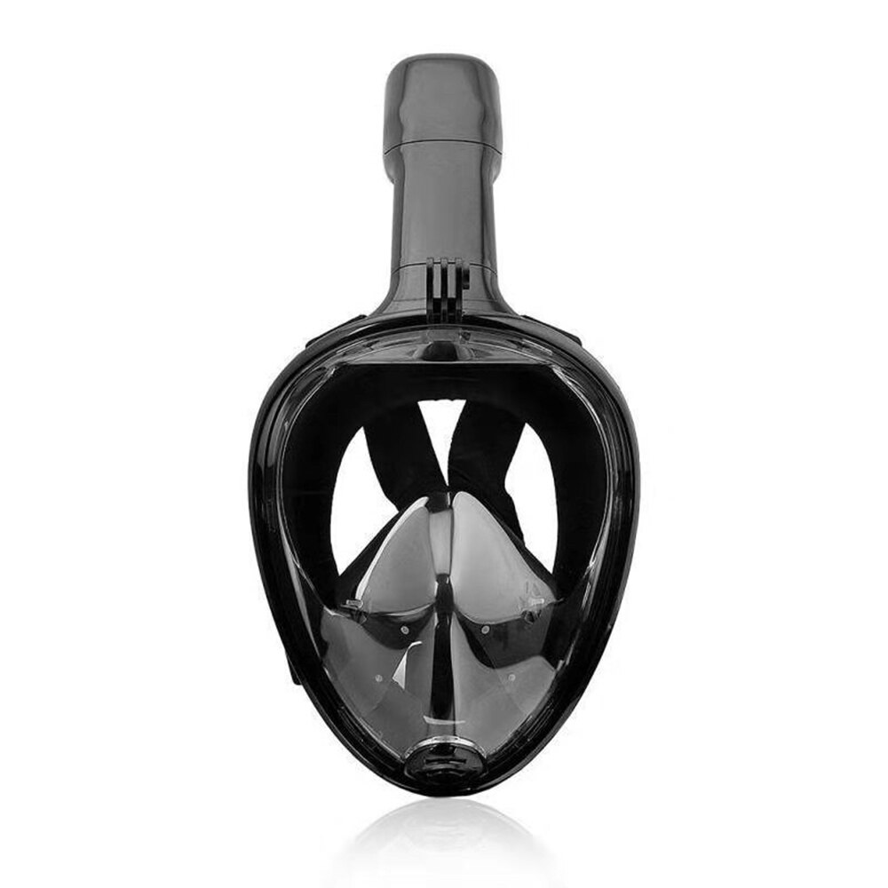 Full Face Snorkel Mask - Anti-Fog Removable - Scuba Diving Mask - Adult & Child Silicone: Black / L/XL