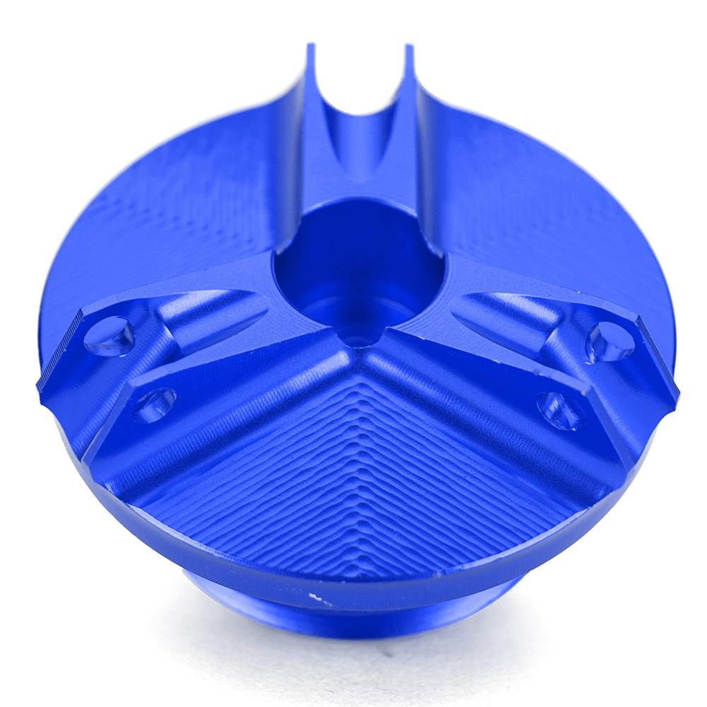 Tapa de filtro de aceite de motor, tapa de tornillo de perno de tapón de drenaje, accesorios de motocicleta para Yamaha YZF R1 R3 R6 XT660Z XT1200Z SUPER TENERE: Azul