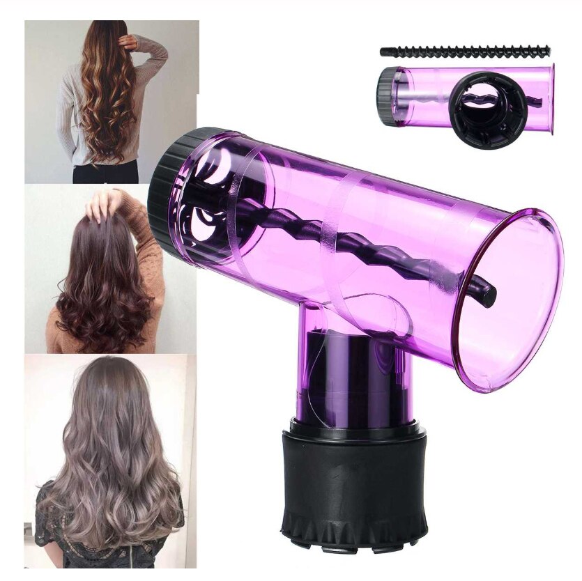 Hair Diffuser Salon Hair Roller Curler Dryer Magic Wind Spin Curl Hair Dryer Cover Roller Curler Diffuser Hair Styling Tools: Default Title