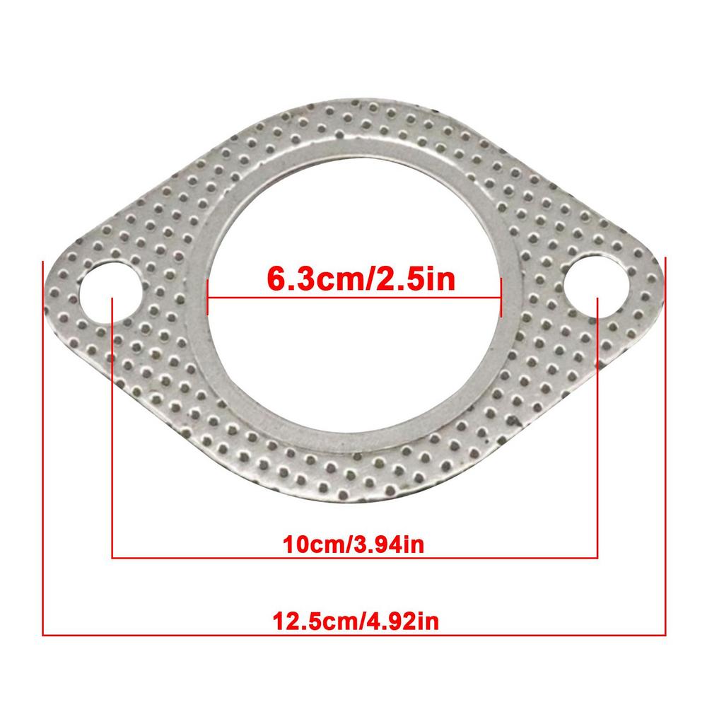 Exhaust Gasket - 10.8x6.3cm - Stainless Steel - High Temp Sealing Pad Replacement for Muffler: Yellow