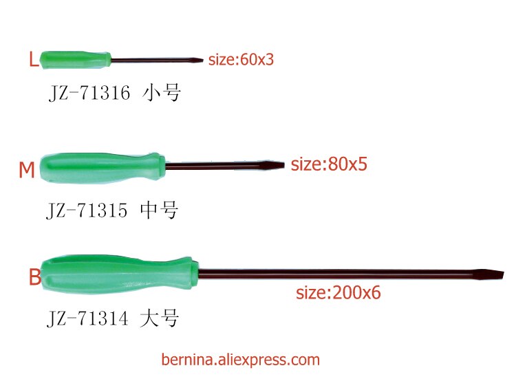 Juego de destornilladores para máquinas de coser, juego de destornilladores para máquinas de coser 40*3 65*5 75*5 60*3 80*5 200*6, hechos especialmente para tornillos difíciles de abrir, Foots binder hemmer: Green M