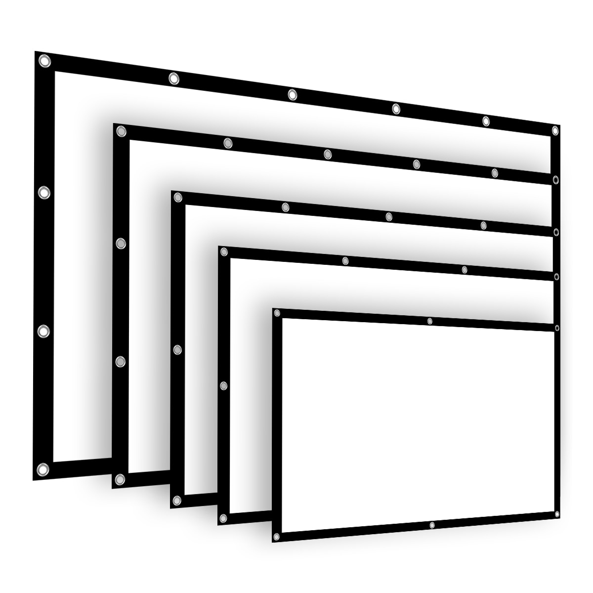 60/77/100/120/136 Inch 16:9 Portable Projector Screen Foldable Projection Screen Front Rear Home Theater Movie Projector Screen