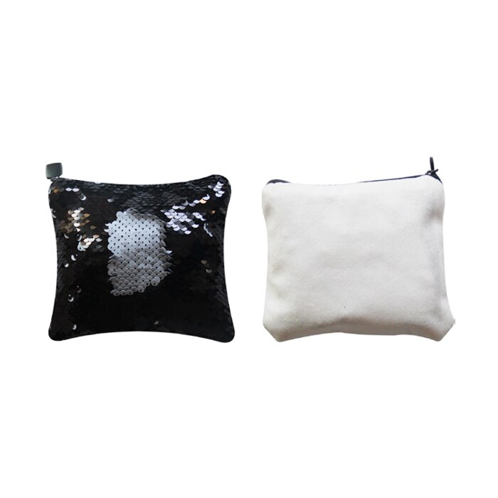 10pcs/lot style Sublimation Blank pocket Magical Sequins item Makeup Bags For Sublimation INK Print DIY