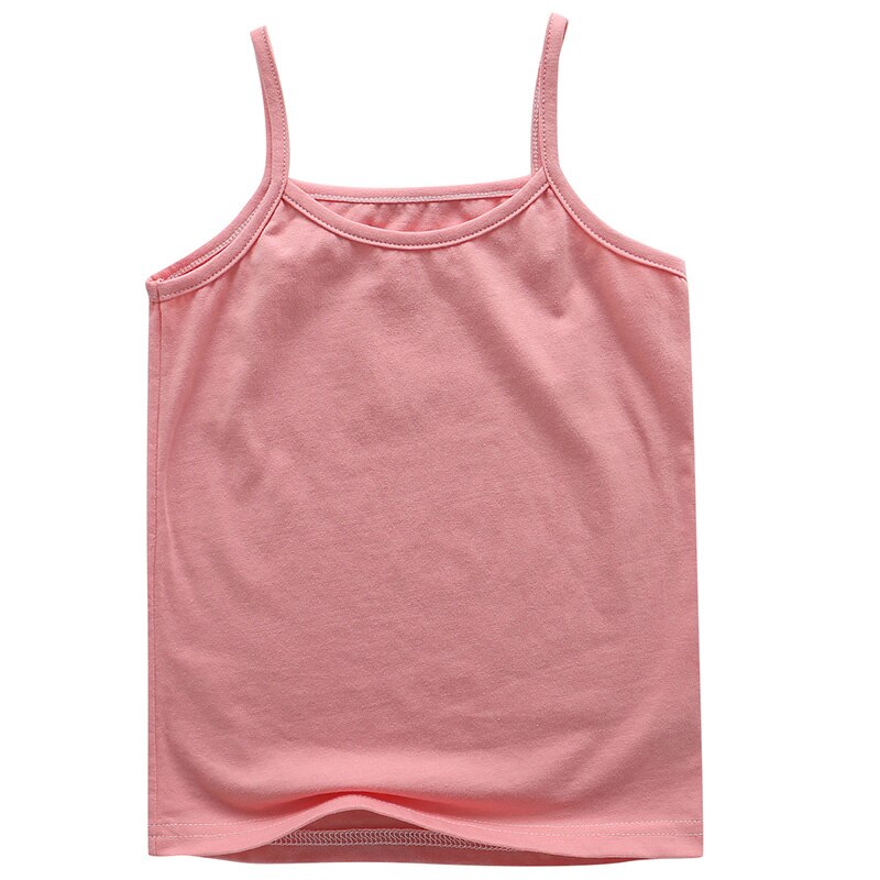Melario Top for Kids Girls 2020 Kids Girl camisole Summer Girls intimo solido abbigliamento per bambini gilet Baby Soft abbigliamento per bambini: AH337 Red