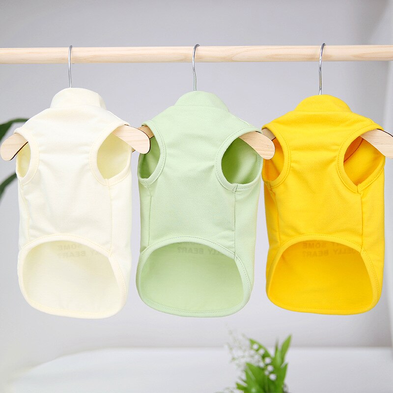 Ubranka dla zwierząt wiosenne i letnie galaretki niedźwiedź kamizelka kreskówka pomorski miś dwunożny odzież kamizelka dla szczeniaka