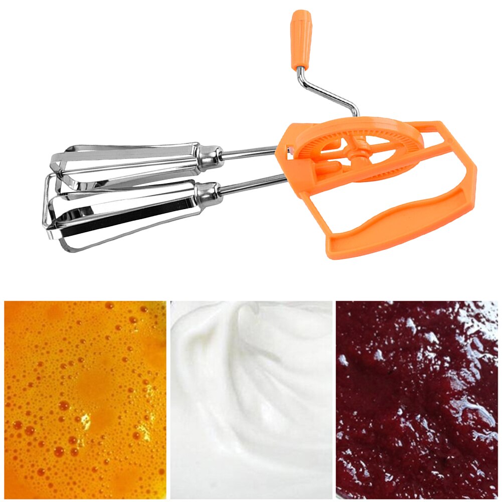 Stirring Rotating Stainless Steel Kitchen Tools Hand Push Blending Whisk Manual Blender Milkshakes Milk Frother For Cooking