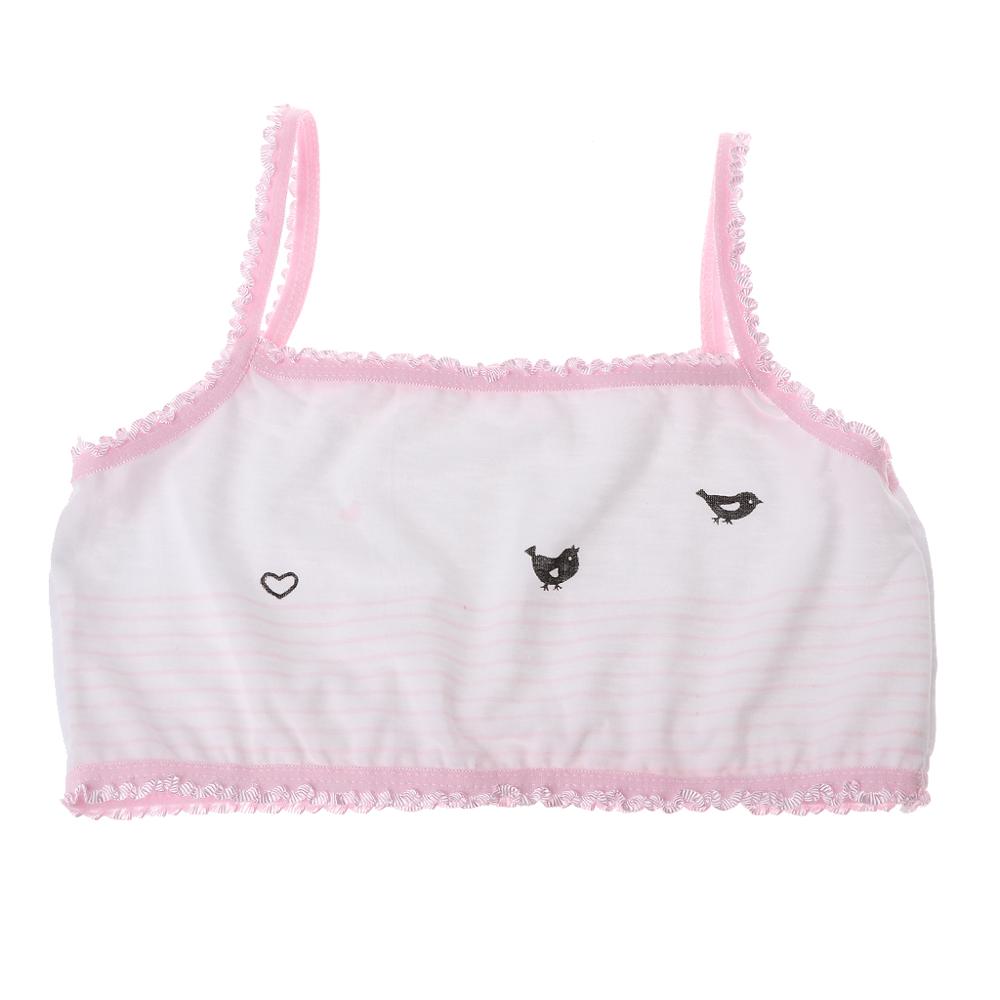 Young Girl Training Bra Children Girl Cartoon Printing Bra Teenage Underwear