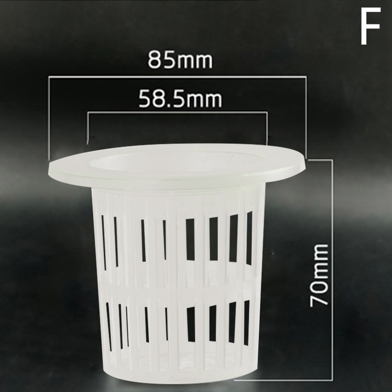 10 st hydroponic mesh kruka grönsaksplantering korg jordfri odling plast växt rooter kopp akvarium växt odla kruka: F