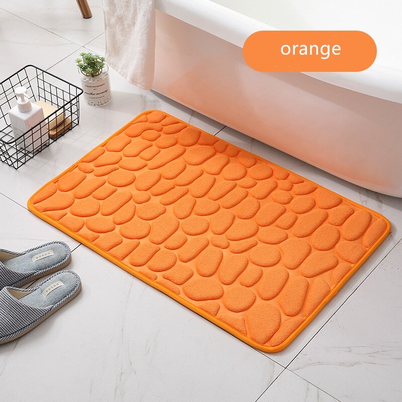 Alfombrilla de adoquines en relieve para baño, alfombra antideslizante para el suelo del baño, de espuma viscoelástica gruesa