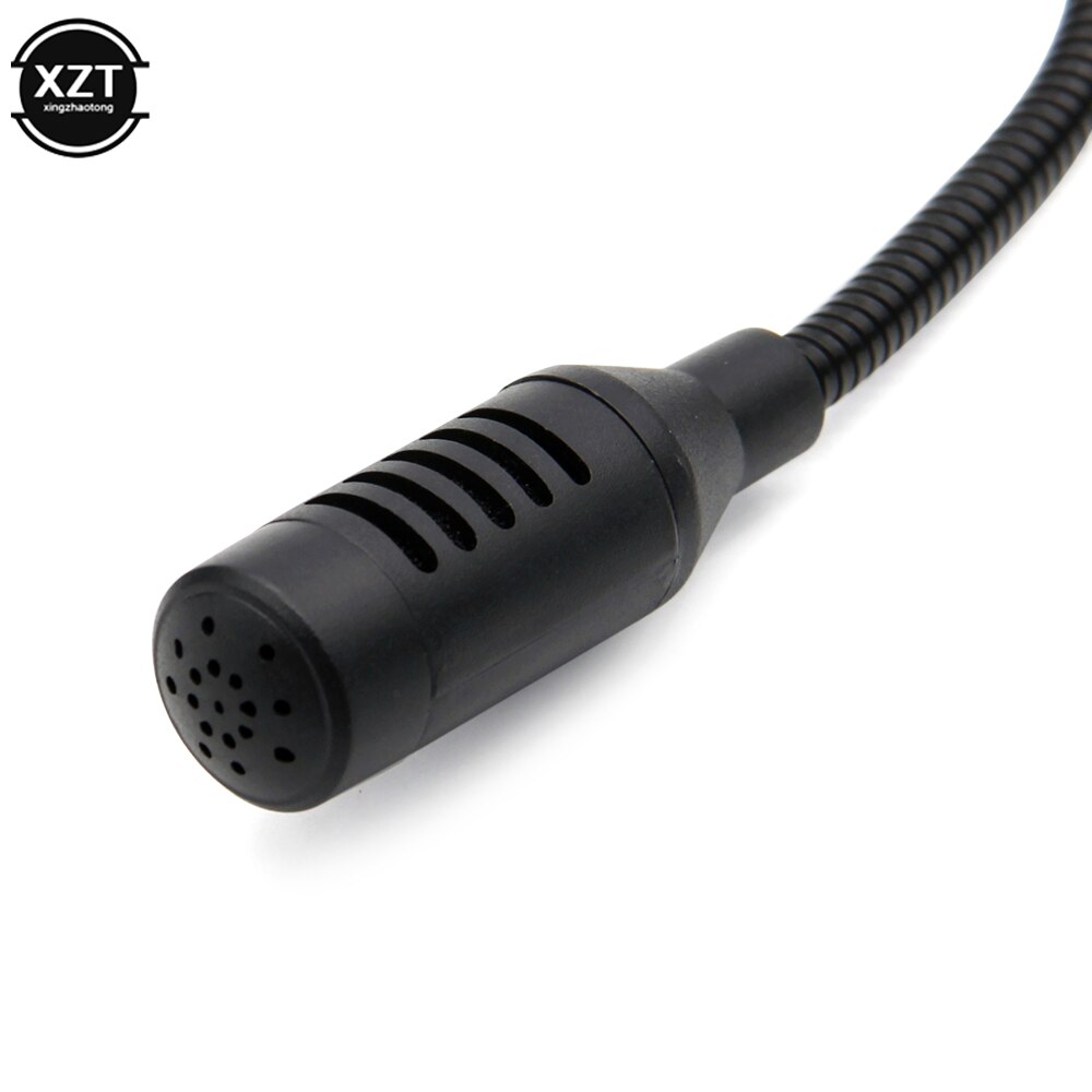 2m Flexible Stand Studio Speech Microphone 3.5mm Plug Gooseneck Mic Wired Mini Mic for Computer PC Desktop Notebook with Switch