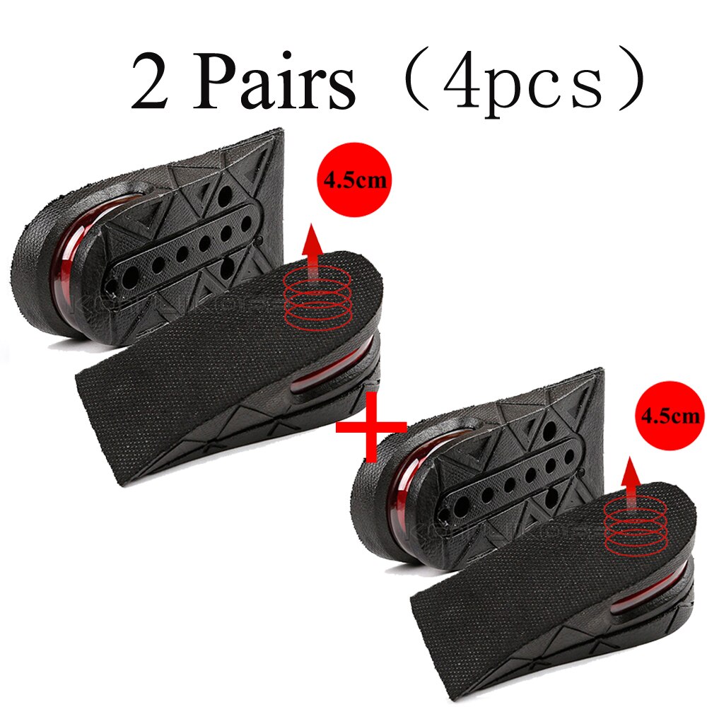 Hoogte Toename Half Binnenzool Muti-Layer Luchtkussen Hoogte Toename Lift Shoe Binnenzool Liften Kit 4.5Cm Taller Inserts voor Schoenen: 2 Pairs