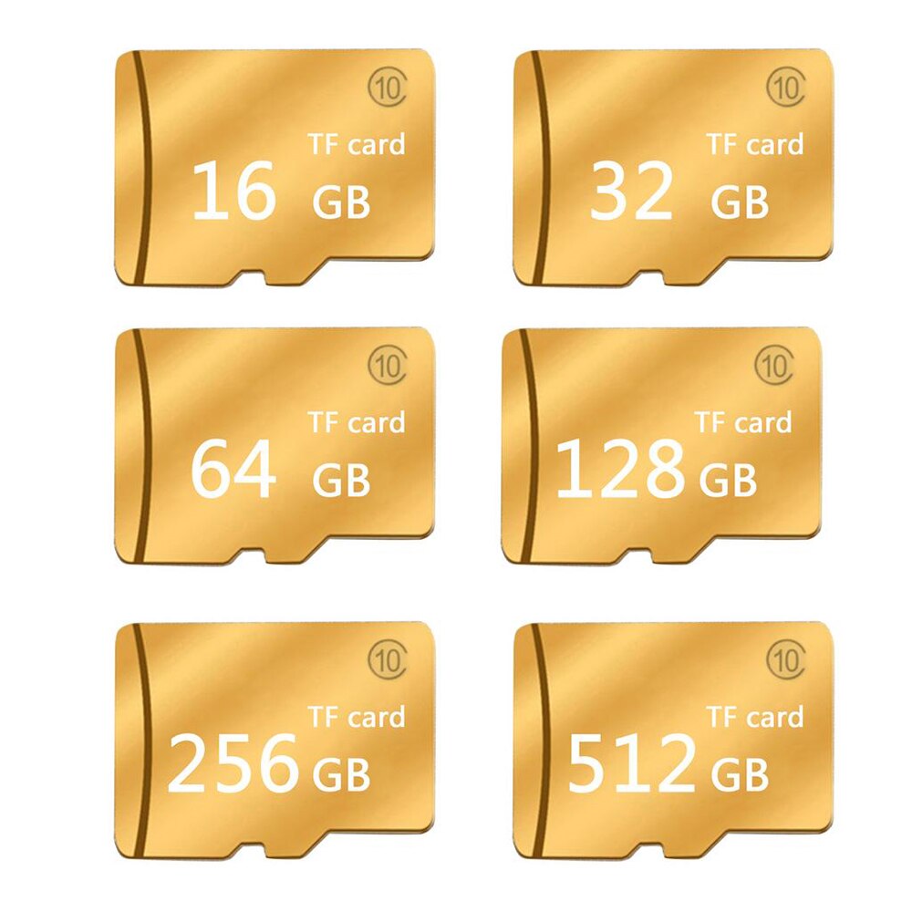 Golden Micro SD Memory Cards 16GB/32GB/64GB/128GB/256GB High Speed Class 8 micro SD Card 128gb 256gb TF Card for Phone/Tablet PC