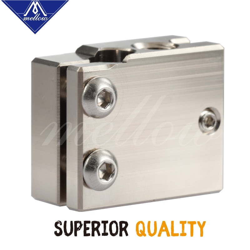 Mellow Top NF-V6 PT100 Volcano Plated Copper Heat Block For E3d Volcano Hotend 3D Printer For BMG Extruder Heated Block