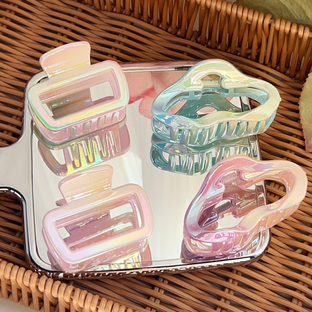 YHJ Linda garra para el cabello de Color gelatina, degradado de verano, pinzas para el cabello de plástico, accesorios para el cabello para mujeres y niñas