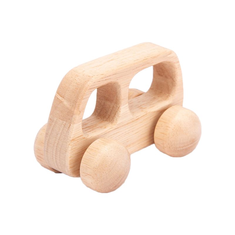 Baby Teething Wooden Car Educational Blocks Teether Infant Grasping Chewing Sensory Cartoon Puzzle Toys: E