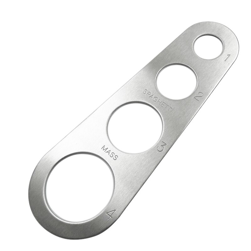 Stainless Steel Spaghetti Ruler Noodle Measuring Device Noodle Ruler 4 Hole Kitchen Noodle Tool HFing: Default Title
